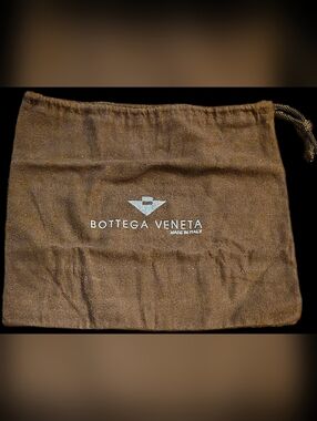 EUC Bottega Veneta Mini Brown Dust Bag 7" Jewelry Wallet Storage Cosmetic Pouch